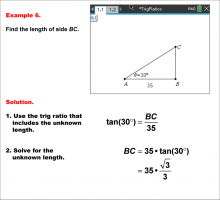 Math Example--Ratios and Rates--Trig Ratios--Example 6