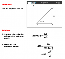 Math Example--Ratios and Rates--Trig Ratios--Example 8