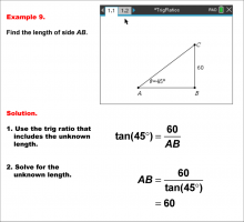 Math Example--Ratios and Rates--Trig Ratios--Example 9