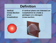 Video Definition 54--3D Geometry--Vertical Cross-Section of an Icosahedron