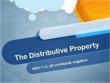 Closed Captioned Video: The Distributive Property: a(bx + c), all constants negative