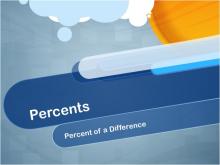 Closed Captioned Video: Percents: Percent of a Difference