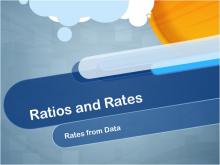 Closed Captioned Video: Ratios and Rates: Rates from Data