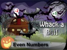 Interactive Math Game--Whack a Bat--Divisible by 2
