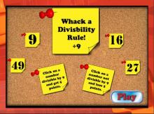 Interactive Math Game--Whack a Divisilbity Rule! 9