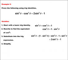 Math Example--Trig Concepts--Working with Trig Identities--Example 5